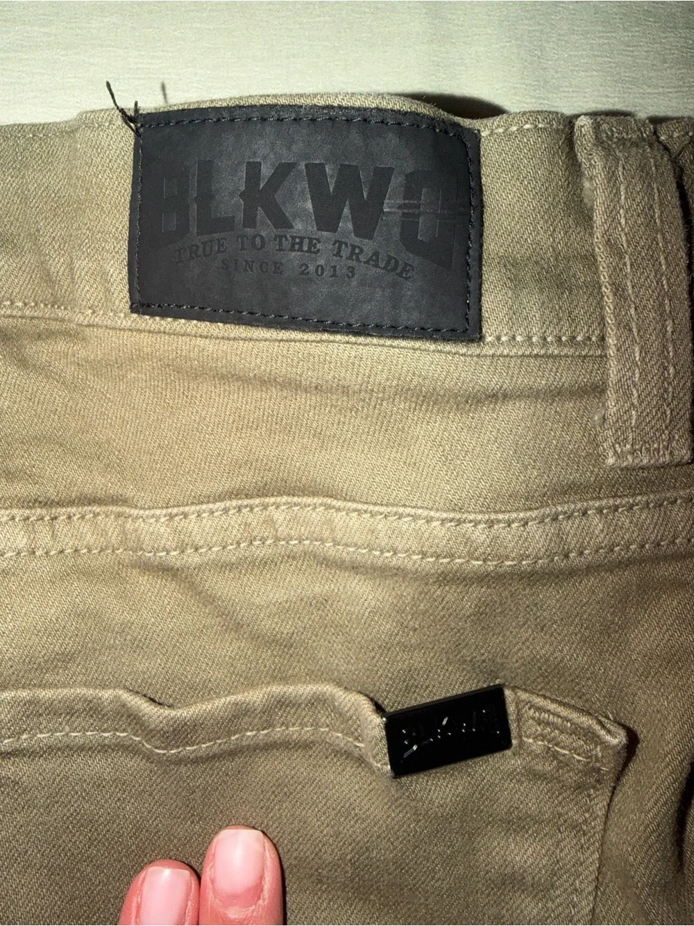 Men's Straight Olive Green Jeans